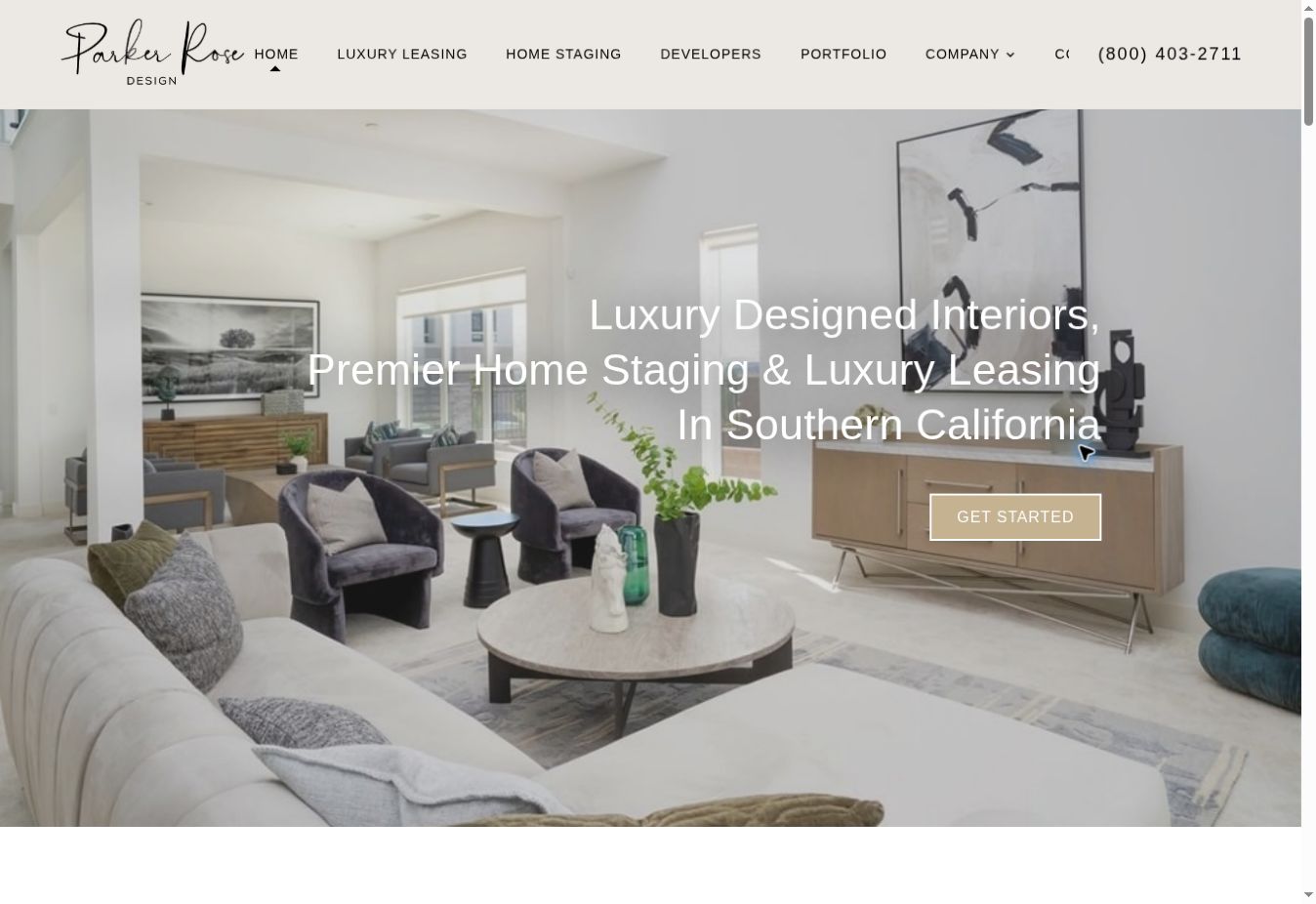 Parker Rose Design luxury home staging website rebrand